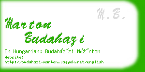 marton budahazi business card